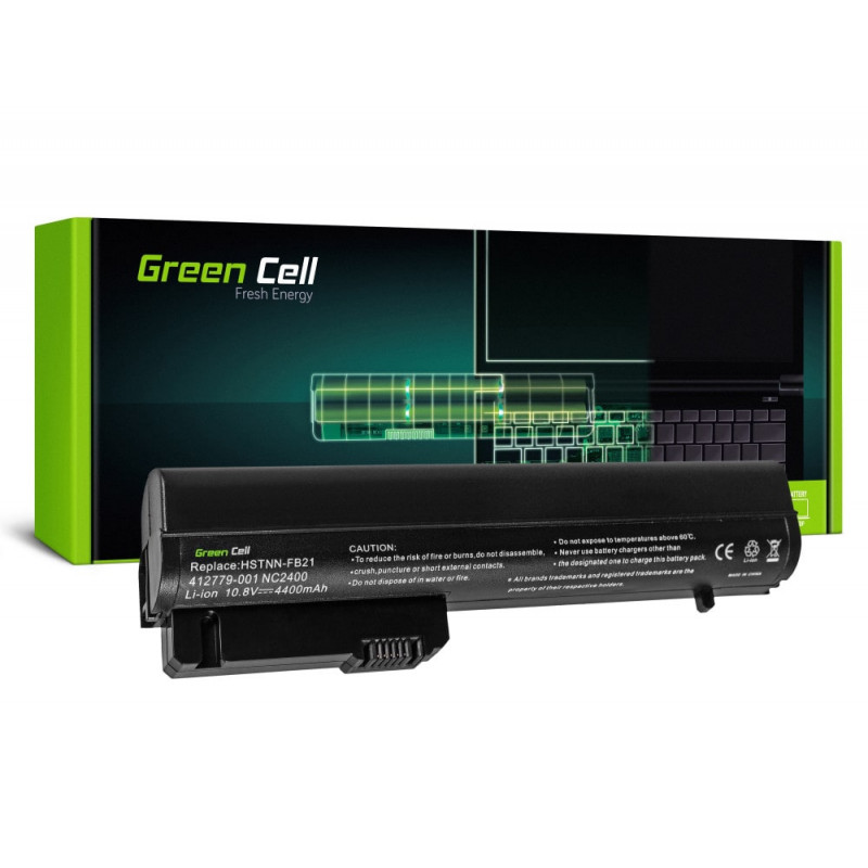 Green Cell Battery for HP Compaq 2510p nc2400 2530p 2540p / 11.1V 4400mAh