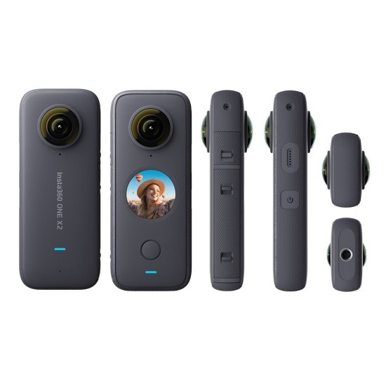 Insta360 One X2 Pocket Sports Camera, ActionCam 5.7K 360° waterproof touchscreen, A+