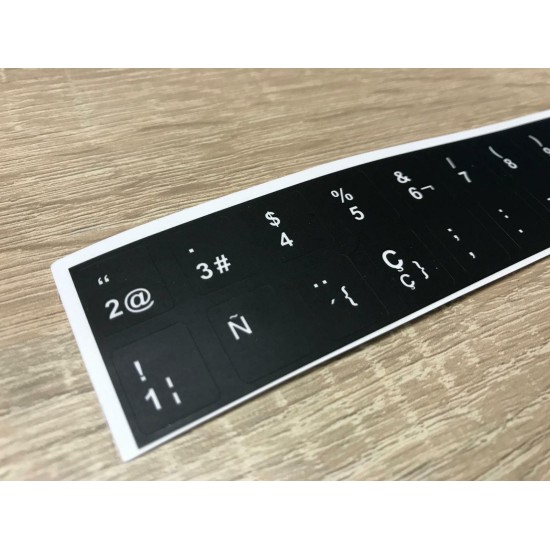 DELL LATITUDE Keyboard Sticker Kit Spanish Fine Vinyl. 12mm x 13.2mm