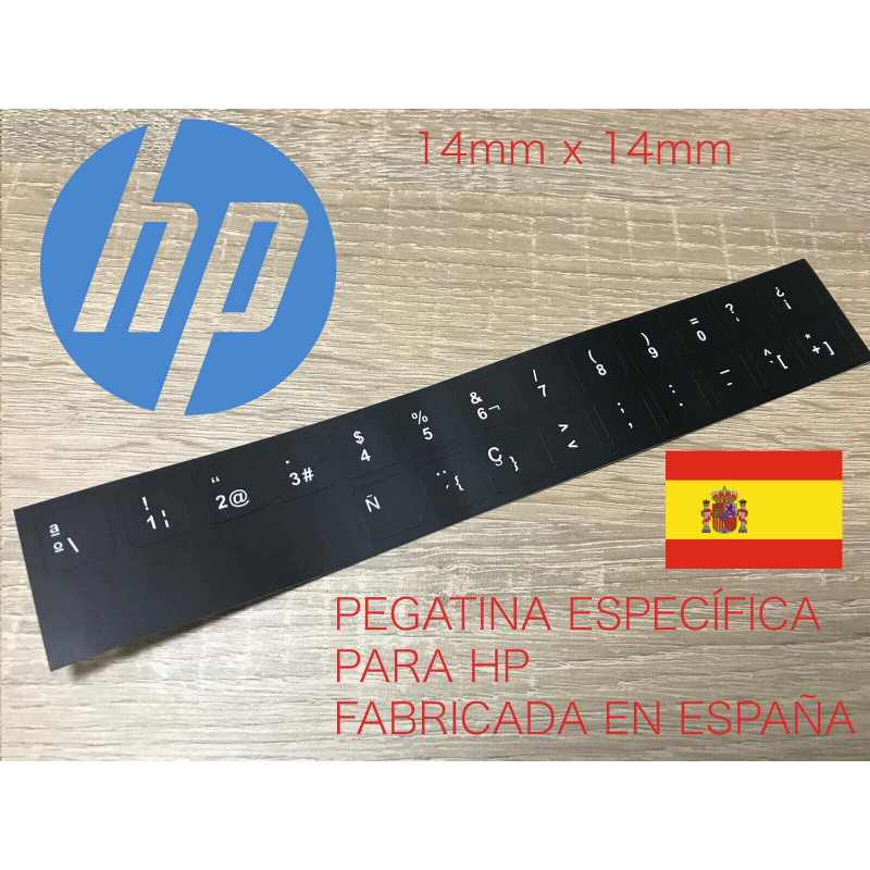 Keyboard Sticker Kit HP Elitebook, Probook, Envy, Pavillion Spanish 14mm x 14mm
