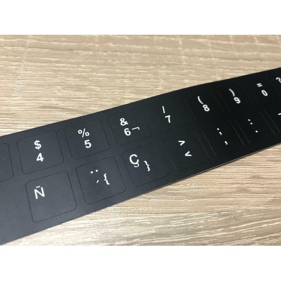 Keyboard Sticker Kit HP Elitebook, Probook, Envy, Pavillion Spanish 14mm x 14mm