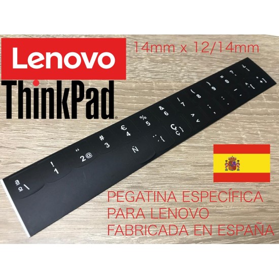 Keyboard Sticker Kit LENOVO THINKPAD IDEAPAD Spanish rounded shape 14mm x 14mm
