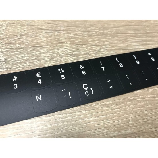 Kit Pegatina Teclado LENOVO THINKPAD IDEAPAD Español FORMA REDONDEADA 14mm x 14mm