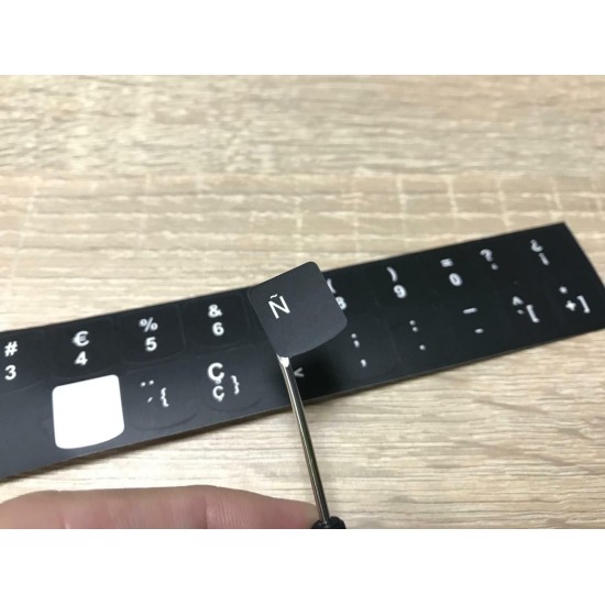 Kit Pegatina Teclado LENOVO THINKPAD IDEAPAD Español FORMA REDONDEADA 14mm x 14mm