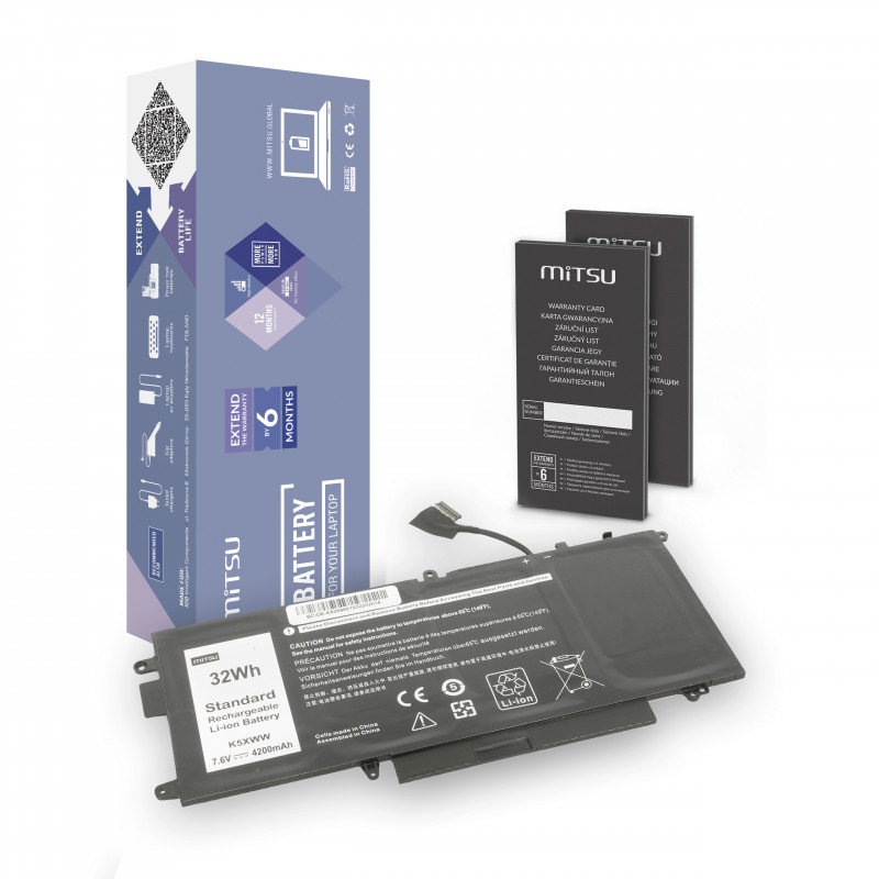 Mitsu Battery for Dell Latitude E5289 / 7.6V (7.4V) 4200 mAh
