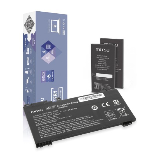 Mitsu Battery for HP ProBook 430 (G6, G7), 440 (G6, G7), 445 G6, 450 (G6, G7), 455 G6, ZBook 14 (G2, G3), 15 (G2, G3) (3500 mA