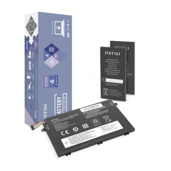 Mitsu Battery for Lenovo ThinkPad E480, E580 / 11.1V (10.8V) 4100 mAh