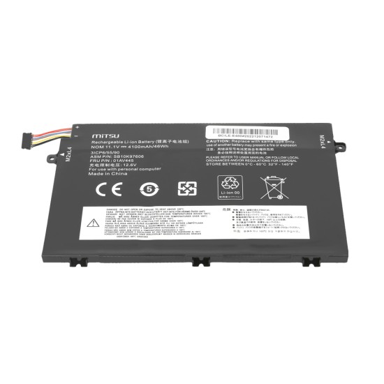 Mitsu Battery for Lenovo ThinkPad E480, E580 / 11.1V (10.8V) 4100 mAh