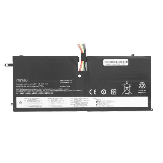 Mitsu Battery for Lenovo Thinkpad X1 Carbon 14.8 V (14.4 V) 3200 mAh (47 Wh)