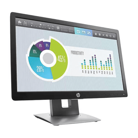 Monitor HP EliteDisplay E202 20" HD+ - Grade A, Black