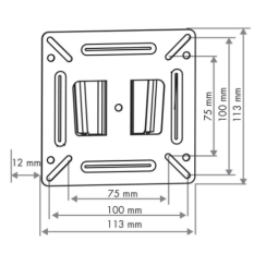 Soporte fijo para TV/monitor 15"-32", negro, nuevo