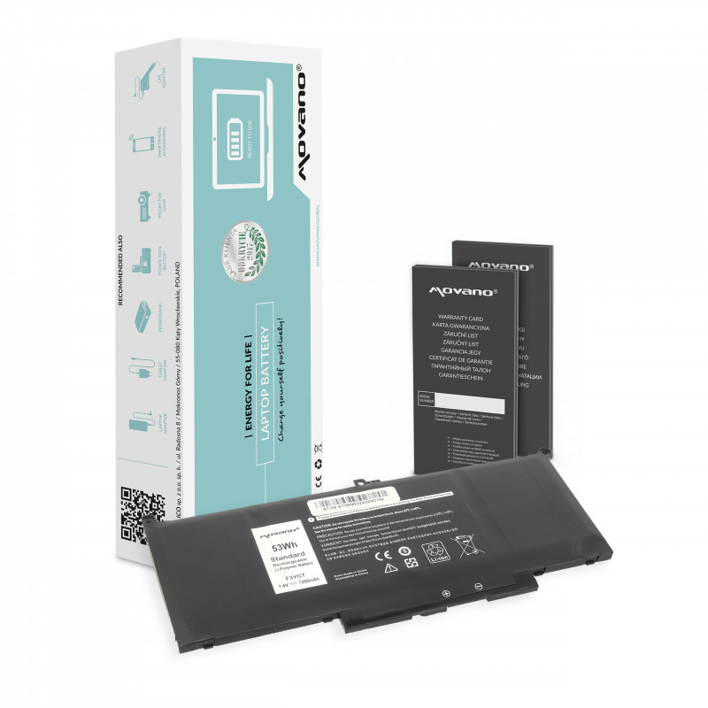 Movano Battery for Dell Latitude 7390, 7490 / 7.6V (7.4V) 5800 mAh