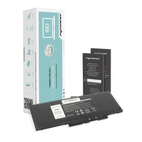 Movano Battery for Dell Latitude 7390, 7490 / 7.6V (7.4V) 5800 mAh
