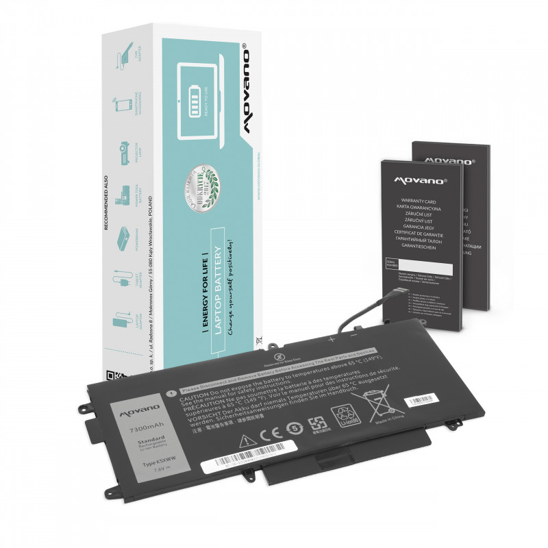 Movano Battery for Dell Latitude E5289 / 7.6V 7300 mAh