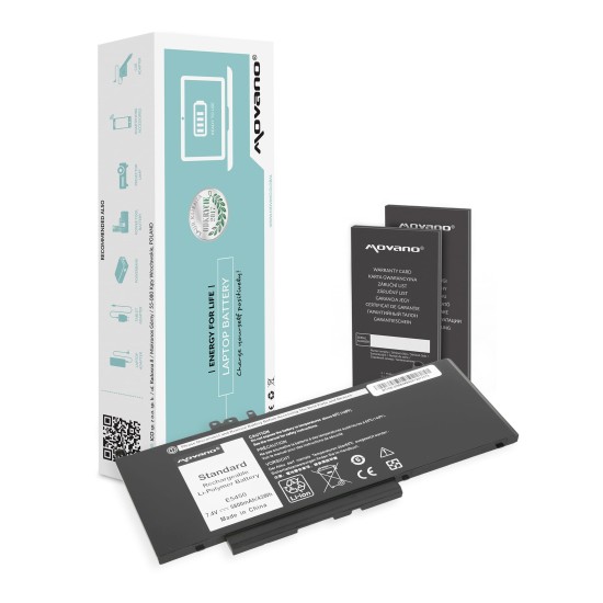 Movano Battery for Dell Latitude E5450, E5550 7.4 V (7.6 V) 5800 mAh (43 Wh)