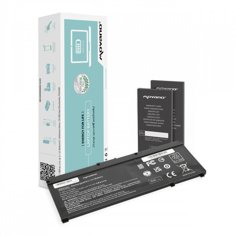 Movano Battery for HP Pavilion Gaming 15 17 / 11.55V 4545 mAh