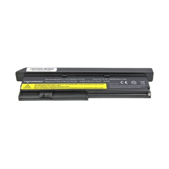Movano Battery for Lenovo X200 (6600mAh) / 10.8V (11.1V) 6600 mAh