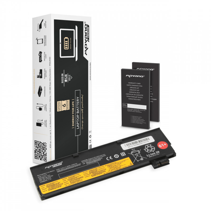 Movano Premium Battery for Lenovo Thinkpad T570 / 10.8V (11.1V) 5200 mAh
