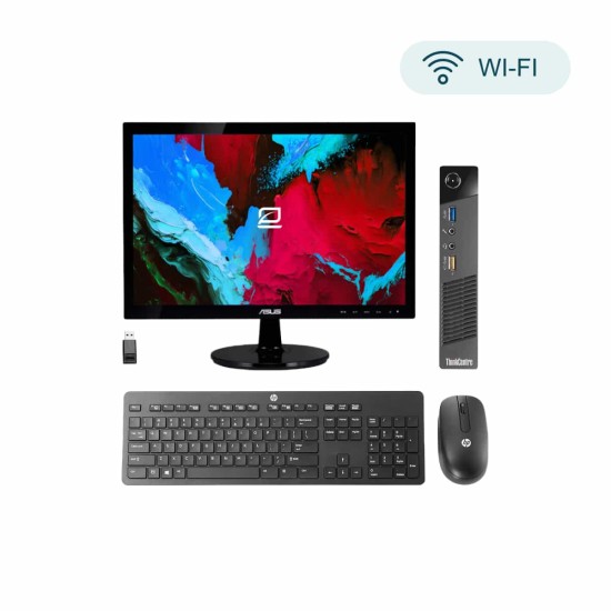 Pack Desktop Mini i7 + Monitor 19" HP - WiFi, SSD 256GB