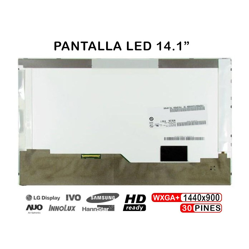 PANTALLA LED DE 14.1" FOR LAPTOP B141PW04 LTN141BT09 LP141WP3-TLA1