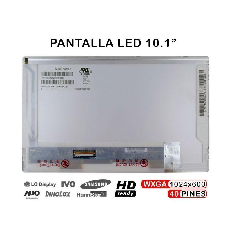 PANTALLA 10.1 INCH LED CLAA101NB01 LP101WH1