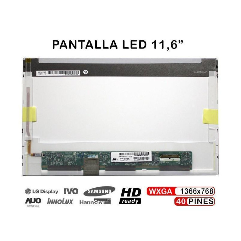PANTALLA LED DE 11.6" FOR LAPTOP LP116WH1 (TL) (A1) LP116WH1-TLA1