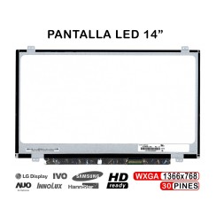 PANTALLA LED DE 14" PARA PORTÁTIL N140BGE-E33 EDP HD LED SLIM DE 30 PINS