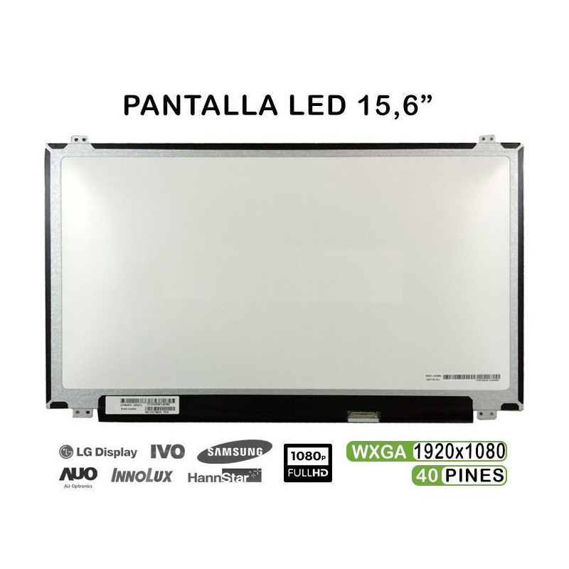 PANTALLA LED DE 15.6" PARA PORTÁTIL LP156WF4 40 PINS FHD