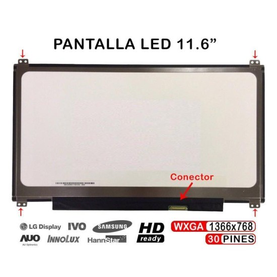 PANTALLA LED FOR ASUS EEEBOOK X205T X205TA B116XTN02.3 11.6" 30 PINS