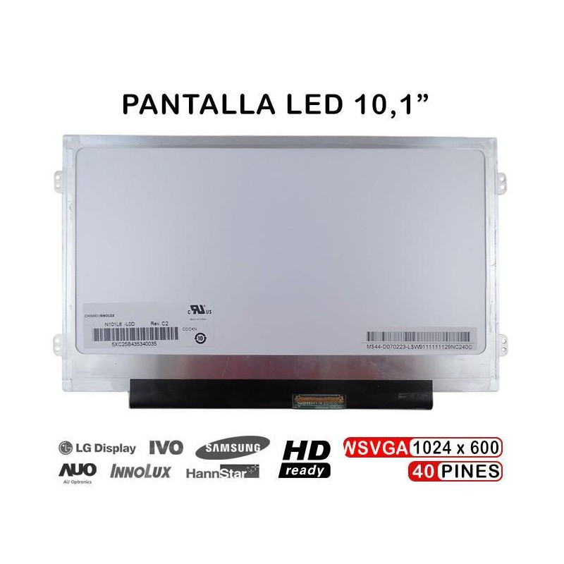 PANTALLA NETBOOK 10.1 INCH B101AW06 WSVGA N101L6 L0A REV.C2 ULTRATHIN