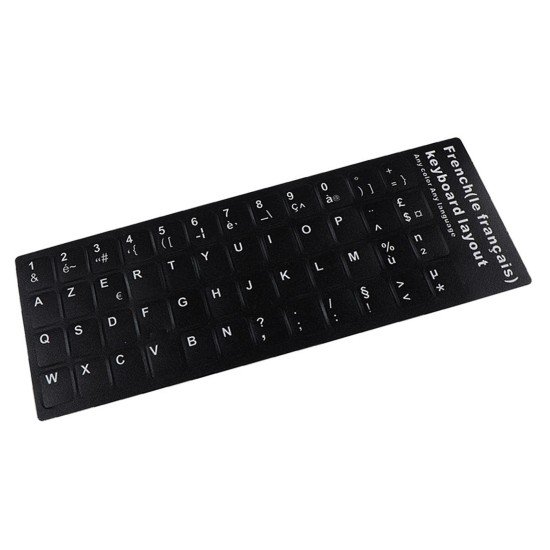 BLACK FRENCH KEYBOARD STICKER TO CONVERT KEYBOARD LANGUAGE