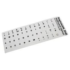 PEGATINA PARA CONVERTIR TECLADO EN IDIOMA INGLÉS BLANCO