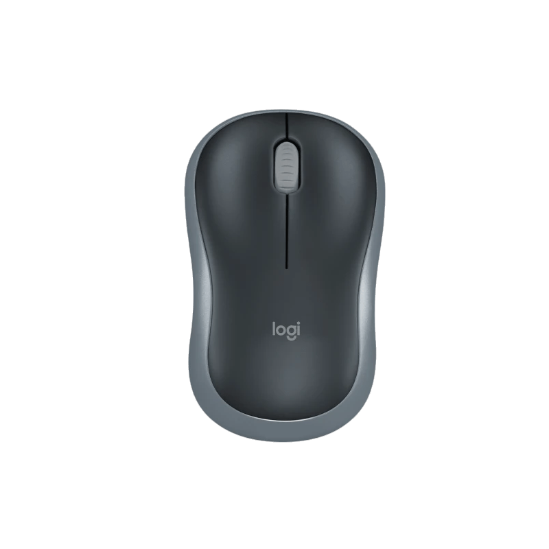 Logitech M185 Wireless Mouse Black Gray, New