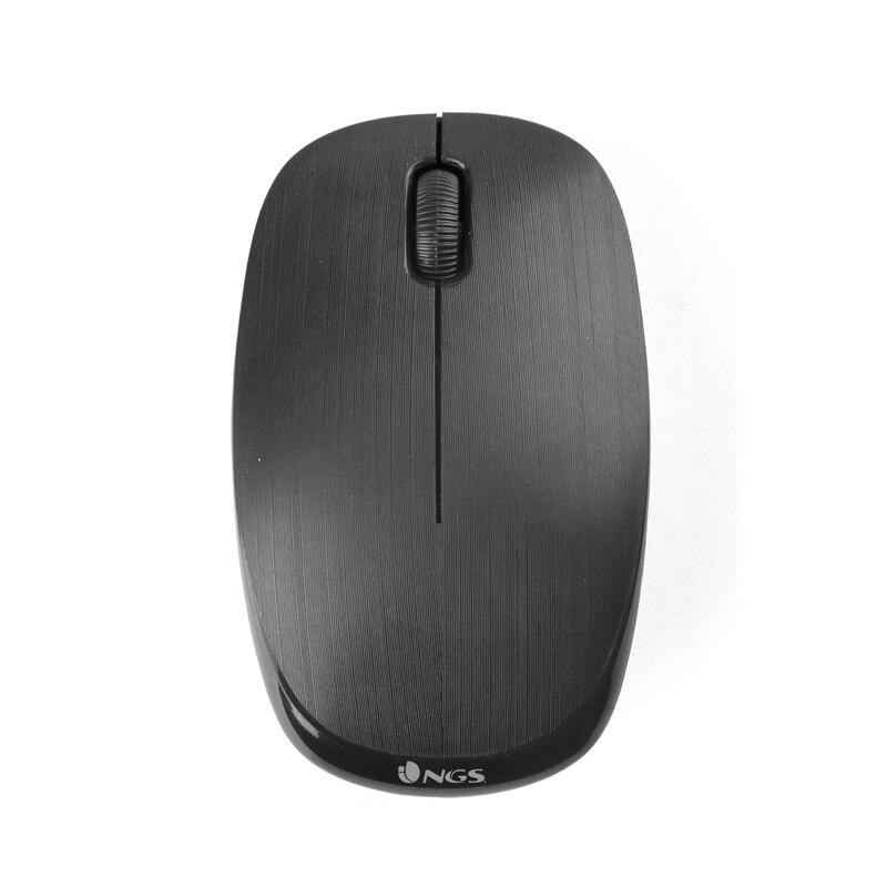 Optical mouse NGS Black FOG Wireless 1000 DPI, Black, New
