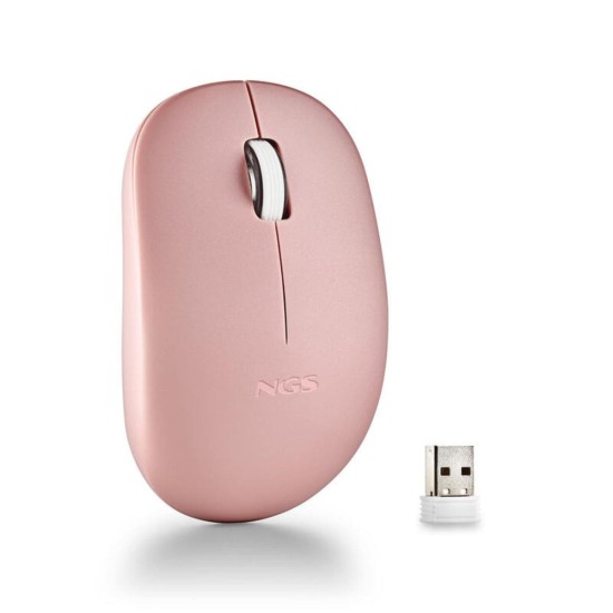 Ratón óptico NGS FOG Pro Wireless Inalámbrico 1000 DPI, Rosa, Nuevo