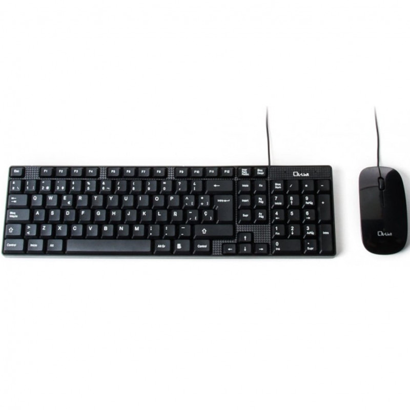Keyboard + Mouse L-Link LL-KB-816-WCOMBO USB Black With Cable, New