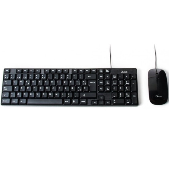Keyboard + Mouse L-Link LL-KB-816-WCOMBO USB Black With Cable, New