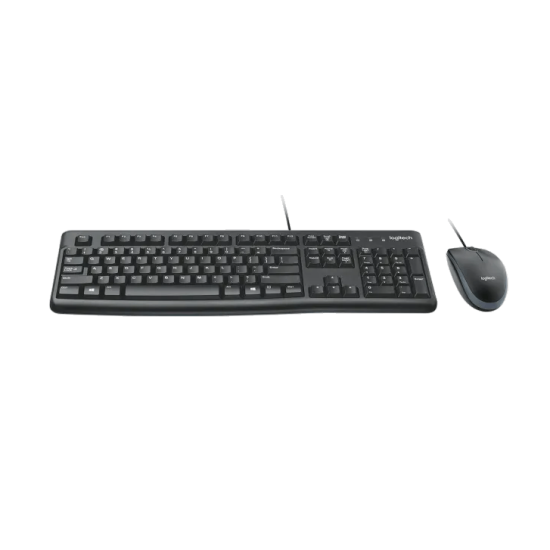 Teclado + Ratón Logitech MK120 Cableado, Negro, Nuevo
