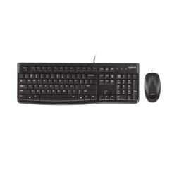 Teclado + Ratón Logitech MK120 Cableado, Negro, Nuevo