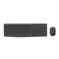 Logitech MK235 Wireless Keyboard + Mouse, Black, New