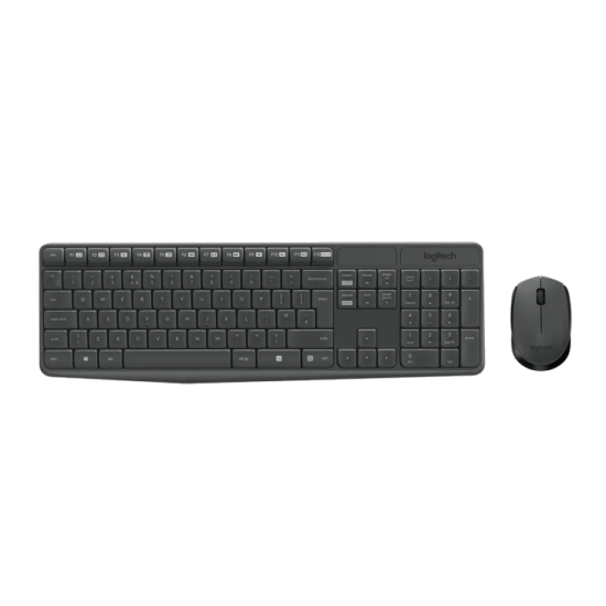 Logitech MK235 Wireless Keyboard + Mouse, Black, New