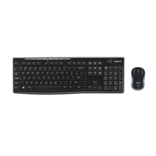 Logitech MK270 Wireless Keyboard + Mouse, Black, New
