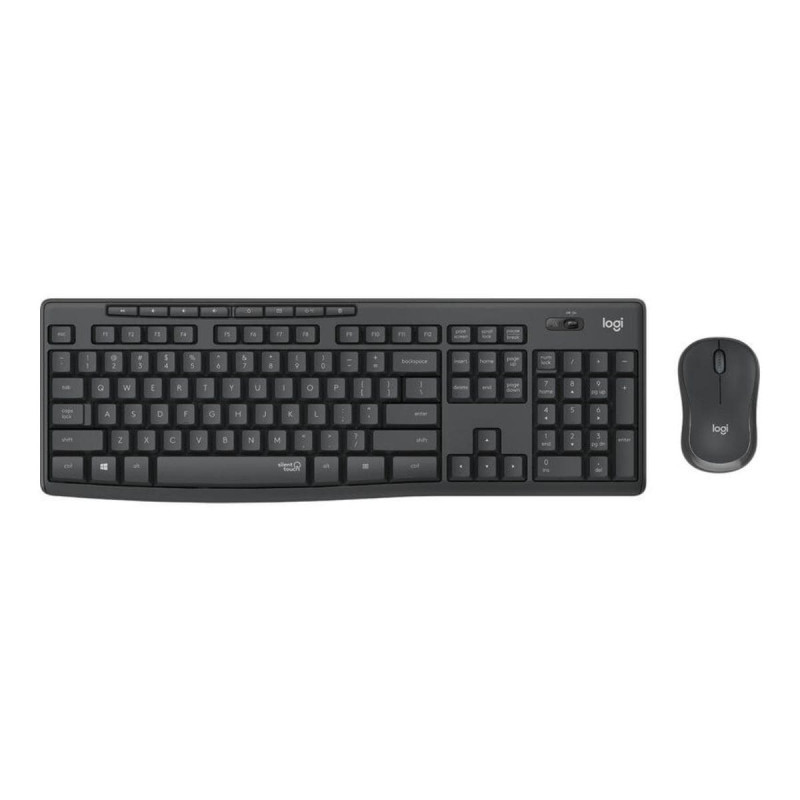 Logitech MK295 Silent Touch Keyboard + Mouse, Black, New