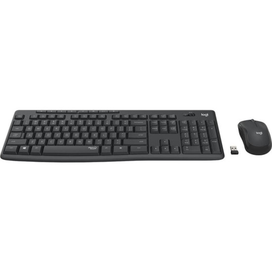 Logitech MK295 Silent Touch Keyboard + Mouse, Black, New