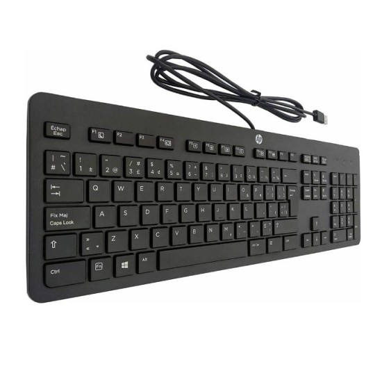 Teclado Business HP USB Srat Slim KB PCR Español con cable, USB, Negro, Km0 Caja Original