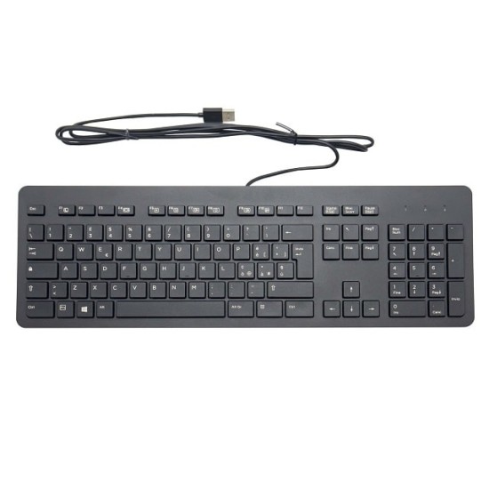 Teclado Business HP USB Srat Slim KB PCR Español con cable, USB, Negro, Km0 Caja Original