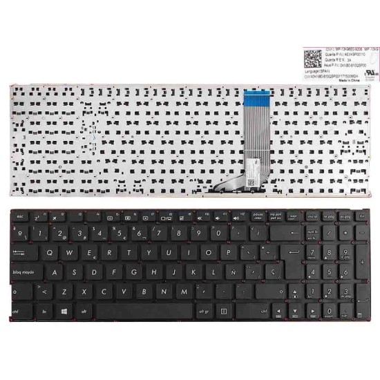 TECLADO FOR ASUS LAPTOP A556U A556UA A556UB A556UF A556UJ A556UR A556UV A556 X556 BLACK (WITHOUT FRAME,WITHOUT FOIL,WIN8)