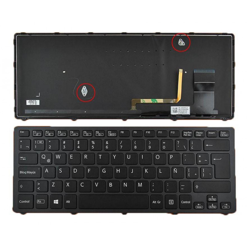 TECLADO FOR SONY VAIO SVF14 LAPTOP BLACK WITH FRAME