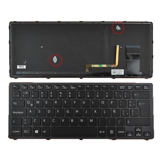 TECLADO FOR SONY VAIO SVF14 LAPTOP BLACK WITH FRAME