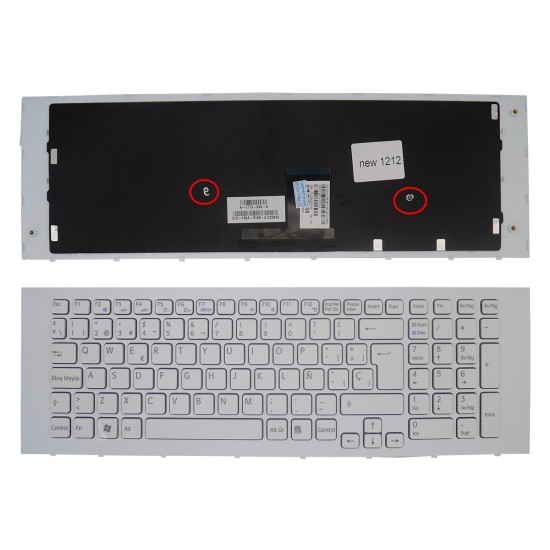 TECLADO FOR SONY VAIO VPC-EJ SERIES LAPTOP WITH WHITE FRAME